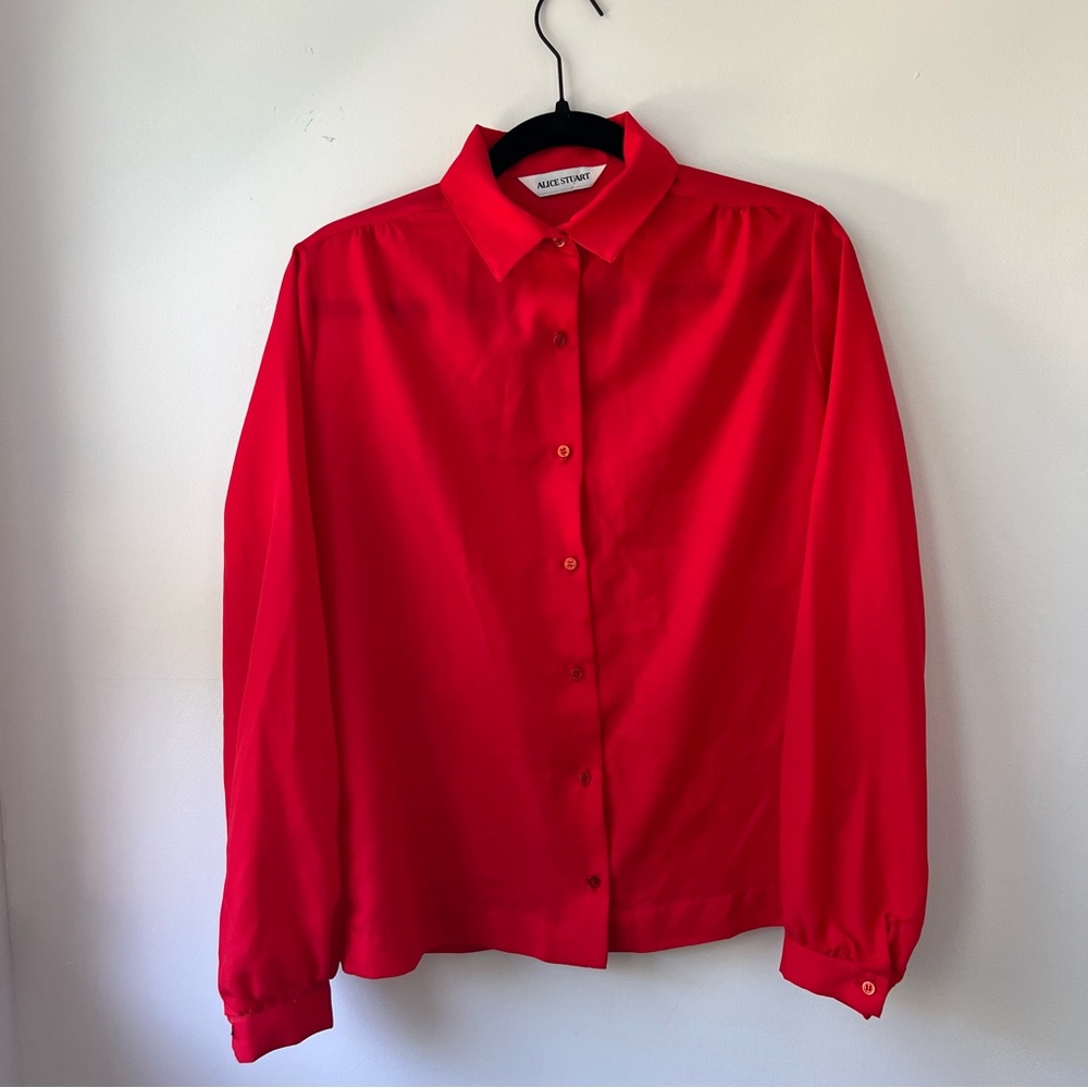 Red Button Down